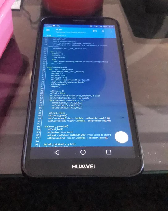 Python code on mobile