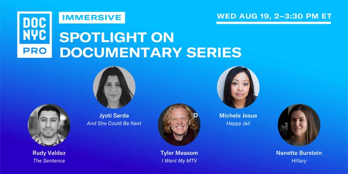 Including the text Weds Aug 19, 2-3:30 PM ET plus the headshots, names and titles of the participants. 