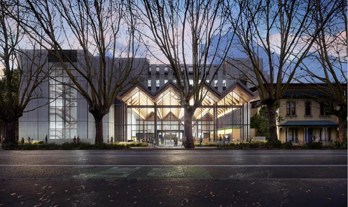 Artist's rendition of B201, the new building planned on Symonds Street.