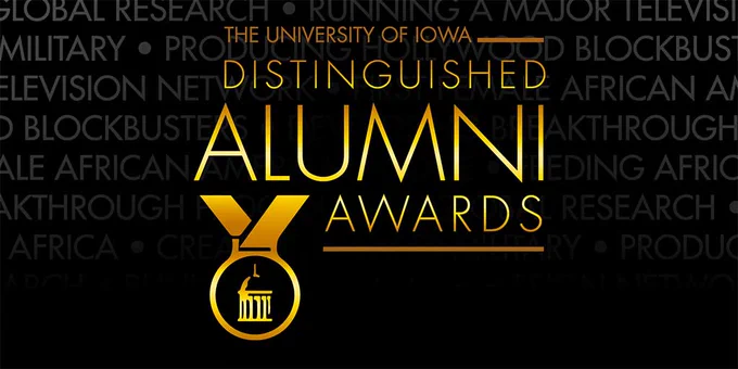 The University of Iowa Distinguished Alumni Awards logo. 
