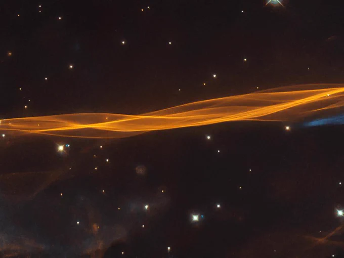 Remnants of a supernova explosion in deep space