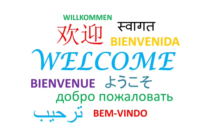 The word welcome in different languages