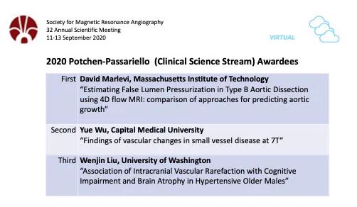 We would also like to thank The 2020 SMRA Potchen-Passariello committee:
•	Michael Markl (chair)
•	Chuck Dumoulin
•	David Saloner
•	Monica Sigovan
•	Jean-Michel Serfaty
•	Graham Wright
