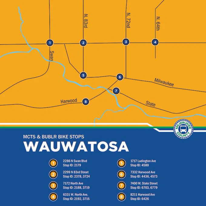 These images show a map of Bublr bike station locations. You can also get a list of locations by visiting BublrBikes.org 