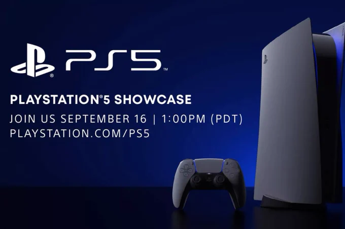 Picture of the PS5 promoting the upcoming showcase