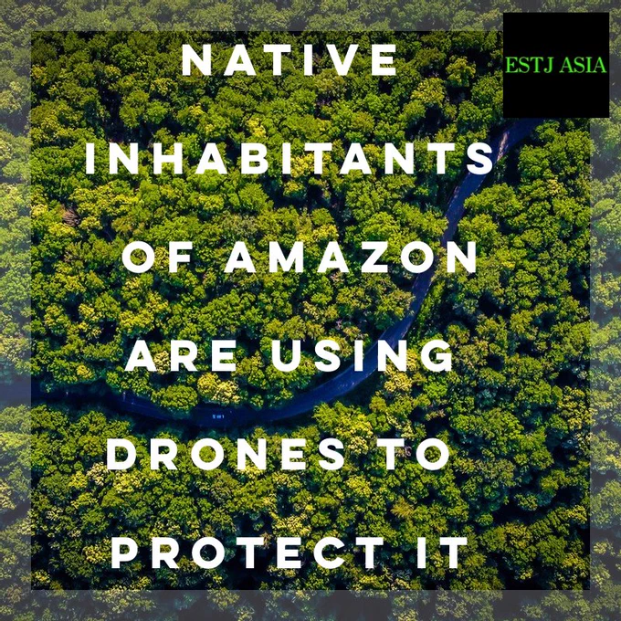 An aerial view captures the Amazon Rainforest in Brazil. Image credits: Vlad Hilitanu @vladhilitanu

In the interminable rainforest of the Amazon in Brazil, an indigenous tribe, named 'Uru-Eu-Wau-Wau' comprising of a couple of hundreds of population living in six villages, has switched into using drones to protect their territory. 
The tribe along with several others has begun using modern drones to detect and fight illegal deforestation.


