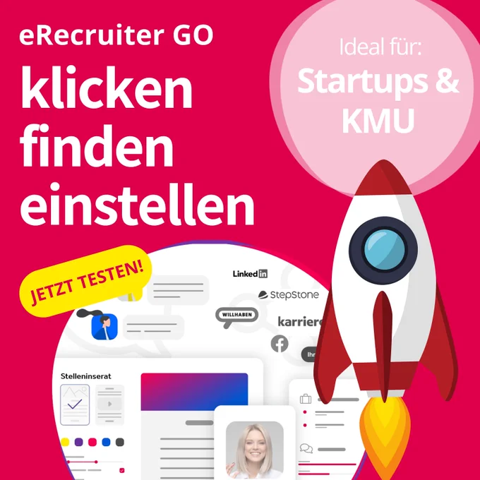 Smartes Recruiting, to go. So schnell stellt man heute Leute ein. eRecruiter GO.