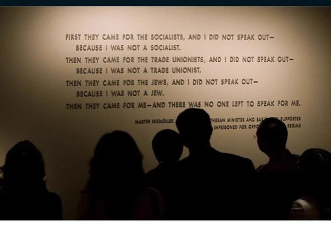 First They Came by Pastor Martin Niemöller