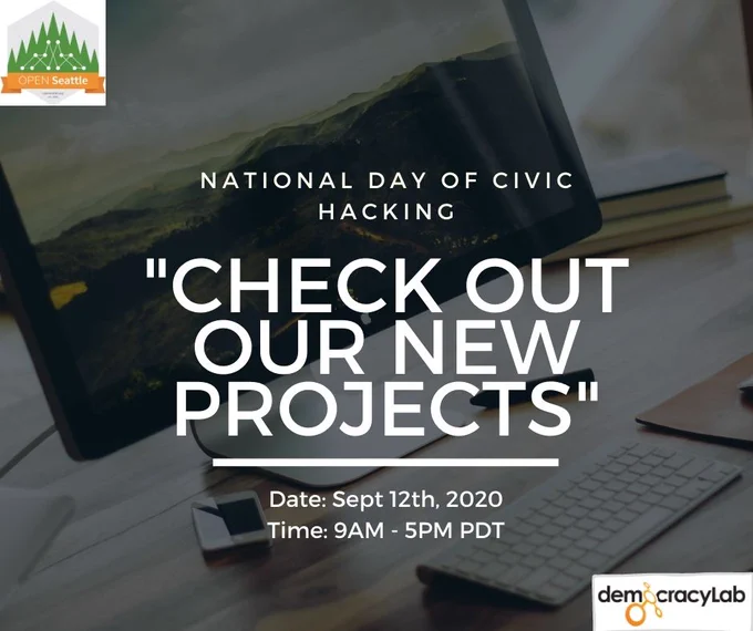 Check out our new projects at our National Day of Civic Hacking Sept 12th 9a.m. - 5p.m.