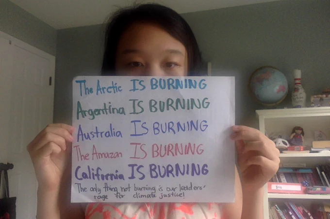 the arctic is burning
argentina is burning
australia is burning 
the amazon is burning
california is burning
the only thing not burning is our leaders' rage for climate justice