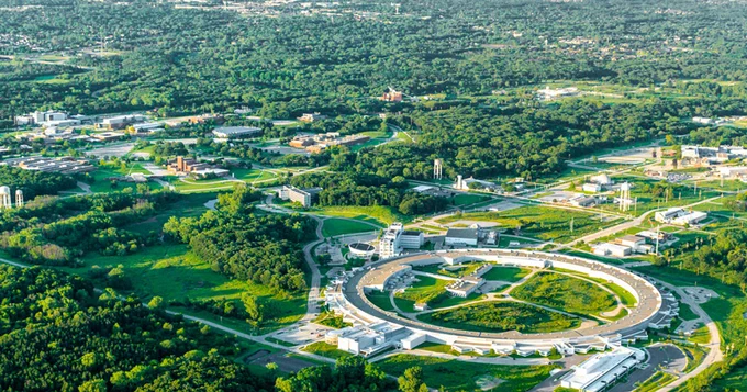 An aerial view of Argonne National Laboratory near Chicago