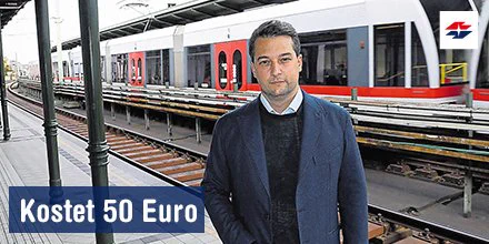 Mann ohne Mund Nasen Schutz am Bahnsteig