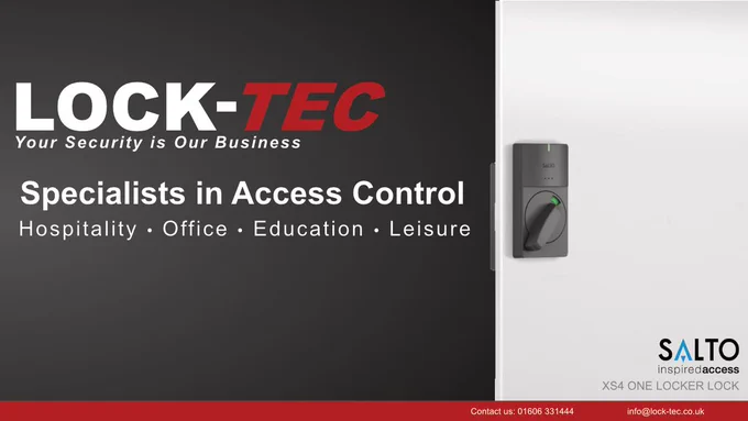 Salto System's XS4 One Locker Lock. Security Magazine Today's New Product of the Year winner in the Access Control Devices/Peripherals–Wireless category. Available at Lock-tec UK Ltd.