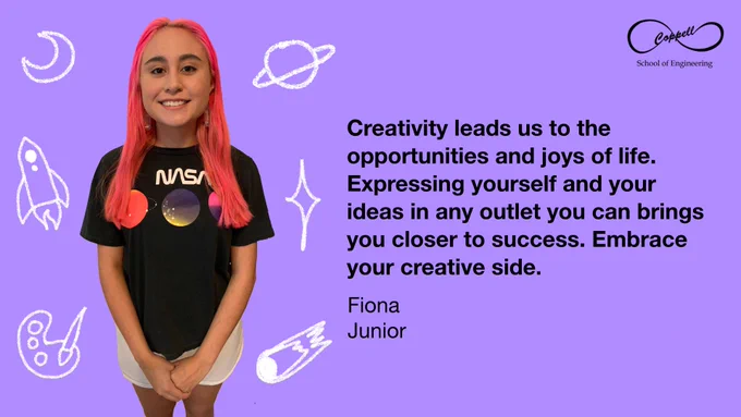 Creativity leads us to the opportunities and joys of life.  Expressing yourself and your ideas in any outlet you can brings you closer to success. Embrace your creative side.