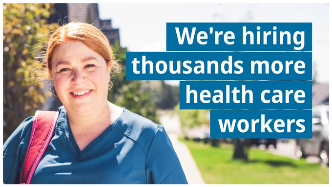 We're hiring thousands more health care workers