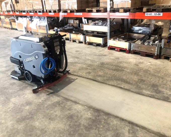 Tomcat Floor Scrubber Leaves Clean White Mark on Floor