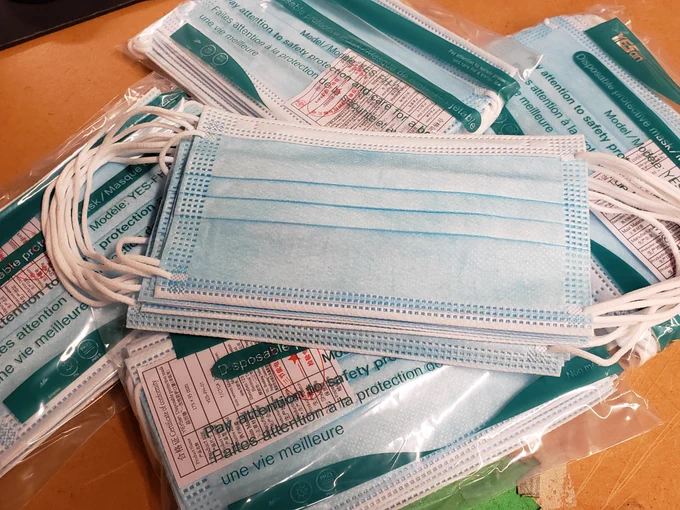 700217 - 50 lot 3-ply masks, $22.50 at Active Calgary