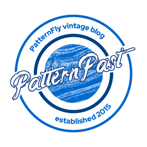 Our PatternPast logo from our Medium blog migration. It reads, "PatternFly vintage blog, established 2015."