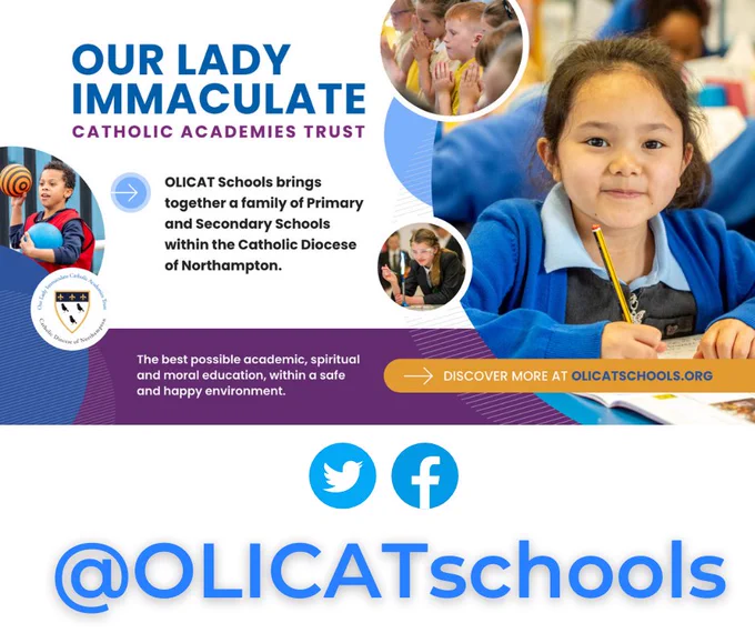 We are proud to be a part of the Bedford group of Our Lady Immaculate Catholic Academies Trust. Please follow us @OLICATschools for further updates