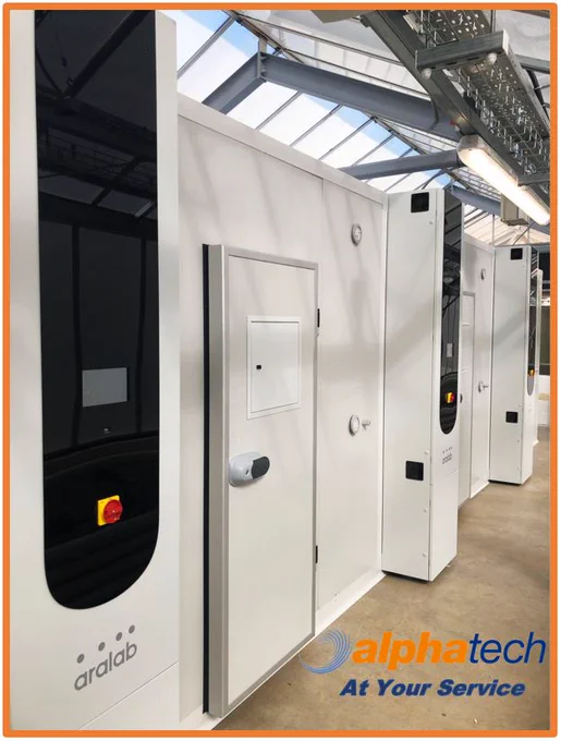 3 x Walk-in Aralab BIO 18,000PLH Rooms