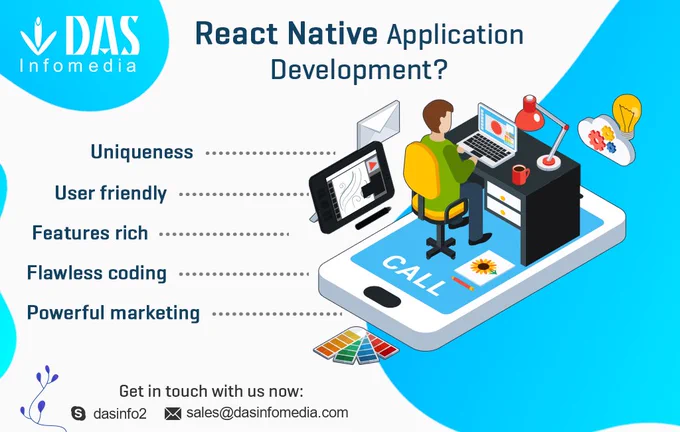 To grow your business these days, you must of the digital revolution, and React Native App Development Services is the best open-source and also very fast responsive technology that will help you grow your business! 
Hire a dedicated React native developer for your next business portal development then get in touch with us sales@dasinfomedia.com and visit  on website  https://www.dasinfomedia.com/services/mobile-apps/react-native-development/
