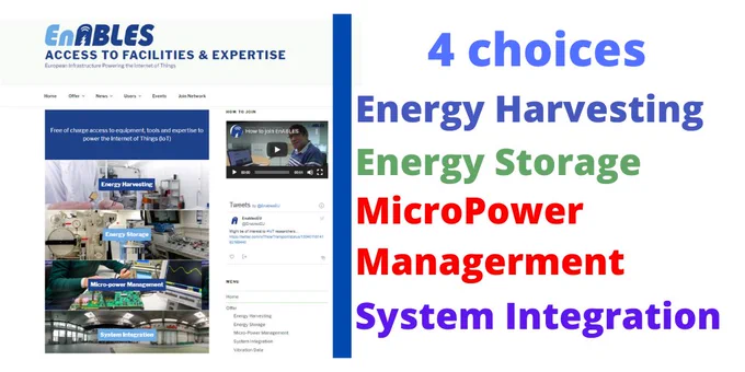 We offer access to 4 sectors of the IoT facilities, including expertise - all free of charge!