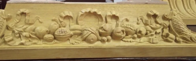 Hand carved cornice for The Flagler Museum