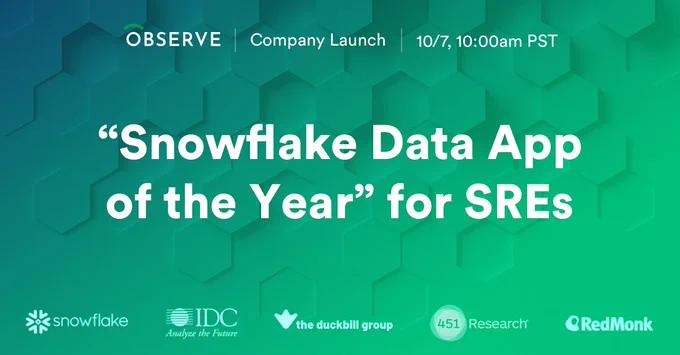 Snowflake data app of the year for SREs