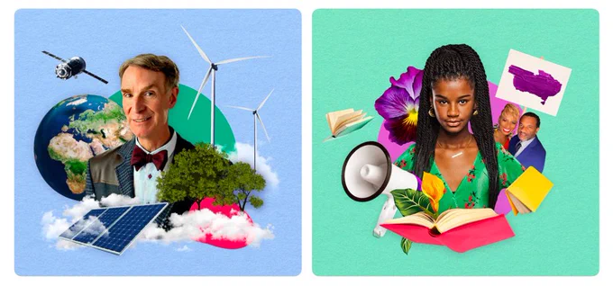 Photos of Bill Nye and Marley Dias