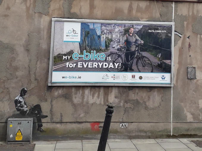 Billboard advertising the we-bike campaign.