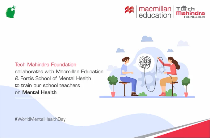Excited to announce our partnership with #McMillanEducation & 
fortis school of mental health to train our teachers on MentalHealth. This alliance will help teachers to identify & evaluate psychological difficulties faced by school children & ensure their well-being

world mental health day