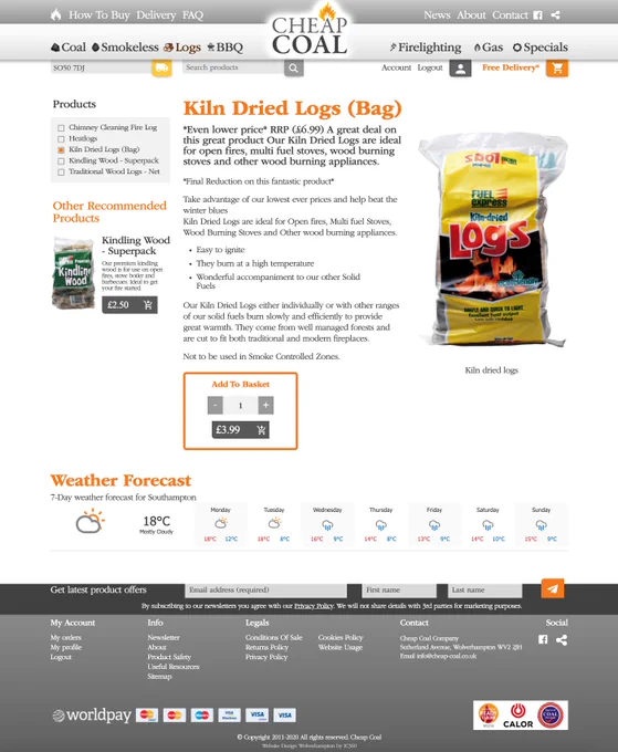 Cheap Coal product page