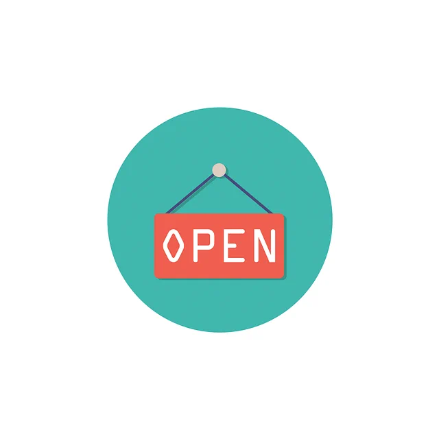 Graphic of a shop open sign