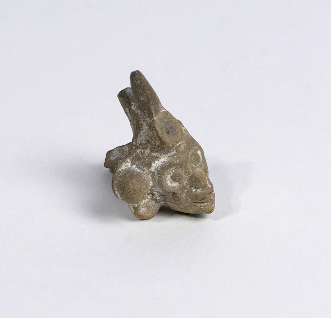 Ceramic head part of a figurine front / Hunt Museum Collection / Sculpture, Ceramic / PD
