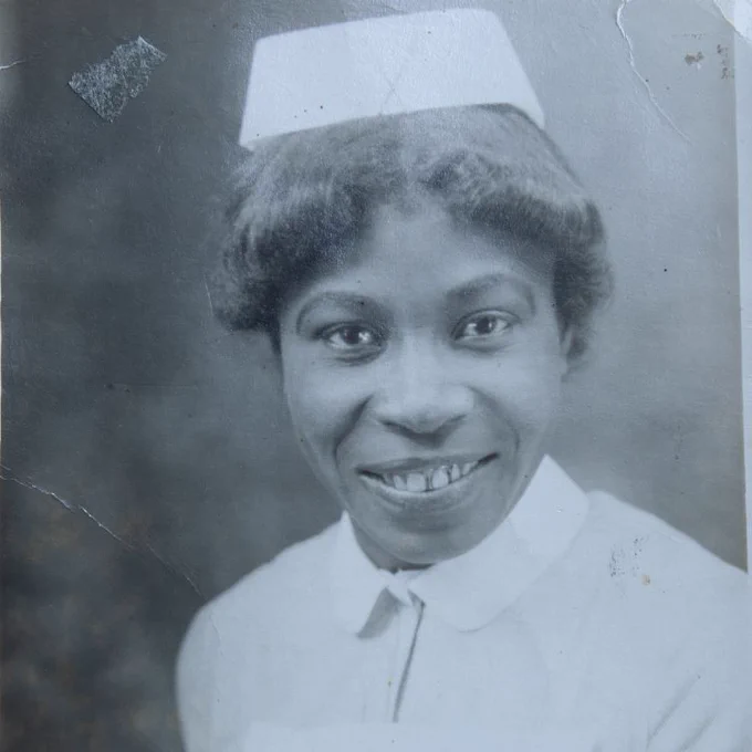 Blanche as a newly qualified nurse in 1959.