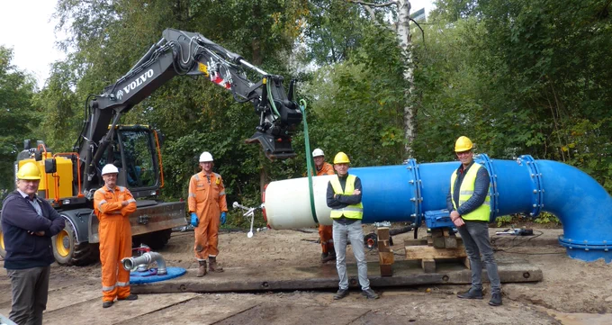 Acquaint voerde deze week een inwendige leidinginspectie uit met een zogenaamde ‘pig’ (Pipeline Inspection Gauge), genaamd de Acquarius.