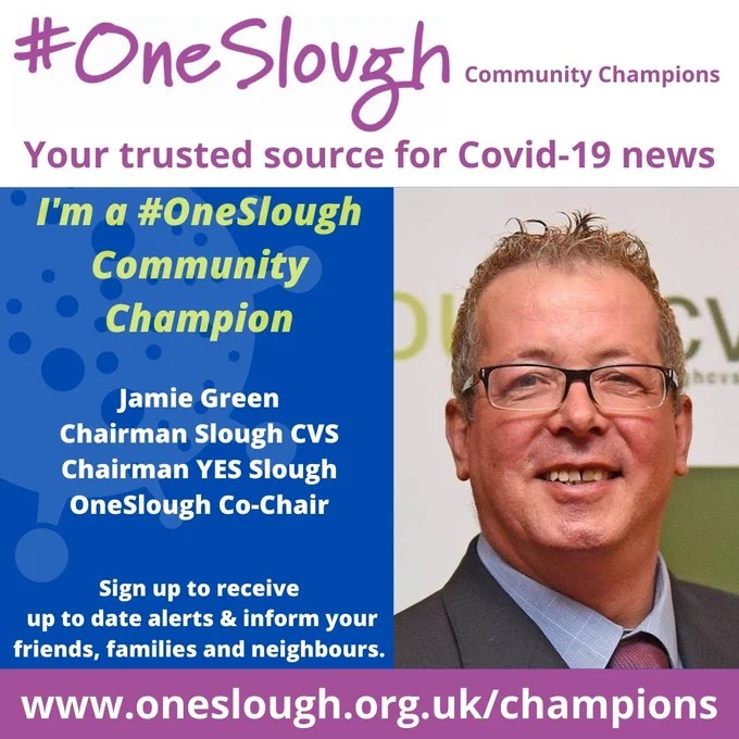 Protect yourself, protect your family, protect the vulnerable, sign up now: https://oneslough.org.uk/champions/