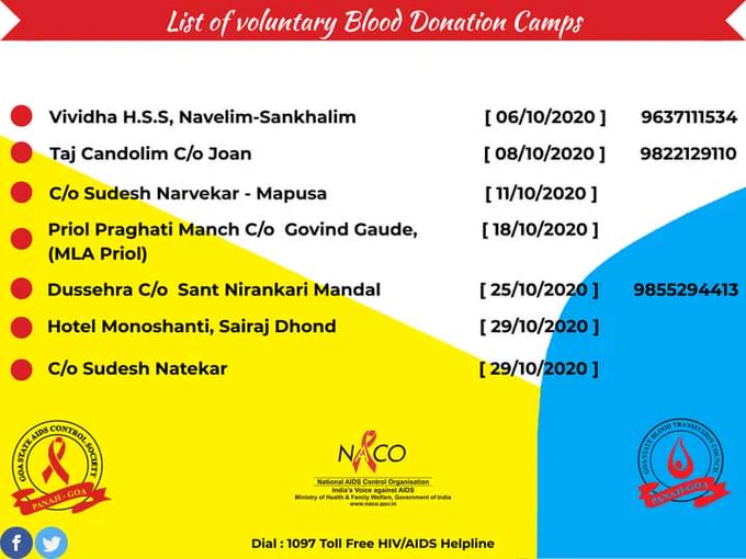 Blood donation camps goa