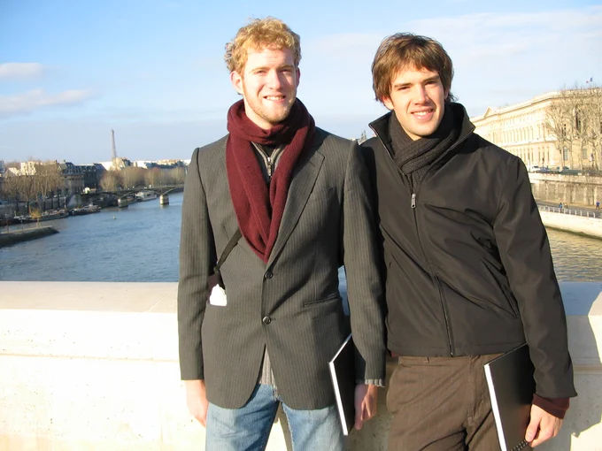 Dan and Tom in Paris, 2006.