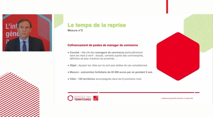 le temps de la reprise, mesure 2 : cofinancement des postes de managers de commerce