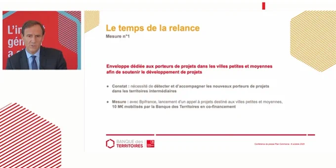 le temps de la relance, mesure 1 : enveloppe dédiée aux porteurs de projets dans les villes petites et moyennes afin de soutenir le développement de projets