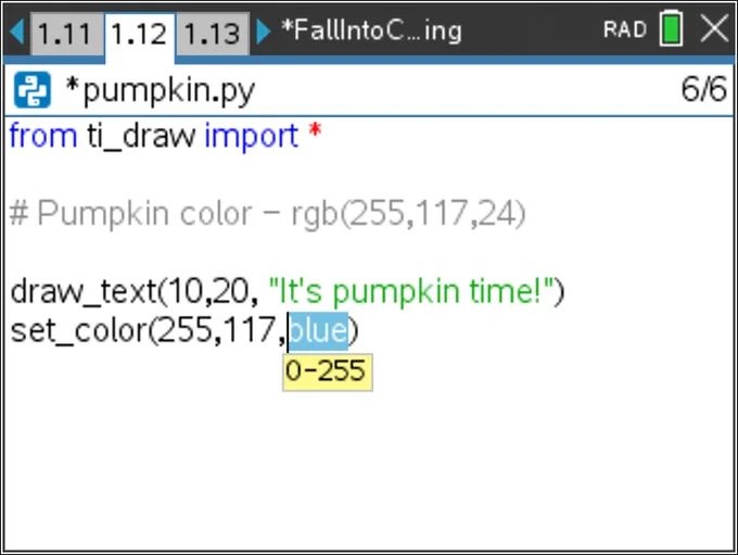A Python program with tooltips and in-line prompts
