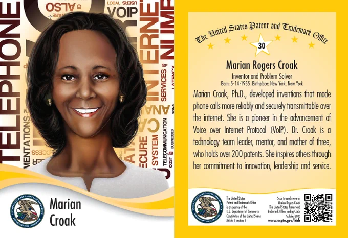 Dr. Marian Croak's inventor collectible card.