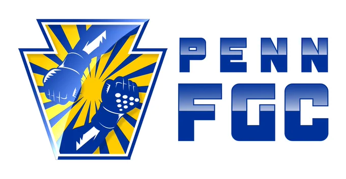 The Pennsylvania FGC (or Penn FGC) logo, designed by Quasimodox and the tournament organizers of Pennsylvania. The logo pays tribute to Pennsylvania's most prominent symbol, the keystone (as Pennsylvania is known as the keystone state), while also paying tribute to the state's prominent Street Fighter and Tekken presence in the community. 