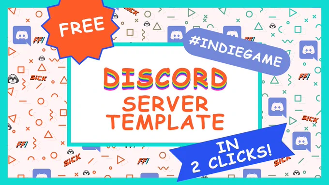 A free Discord server template   guide for indie developers looking to kickstart their community building. The template installs in just 2 clicks! Made by @KrisWB from @FutureFriendsVG