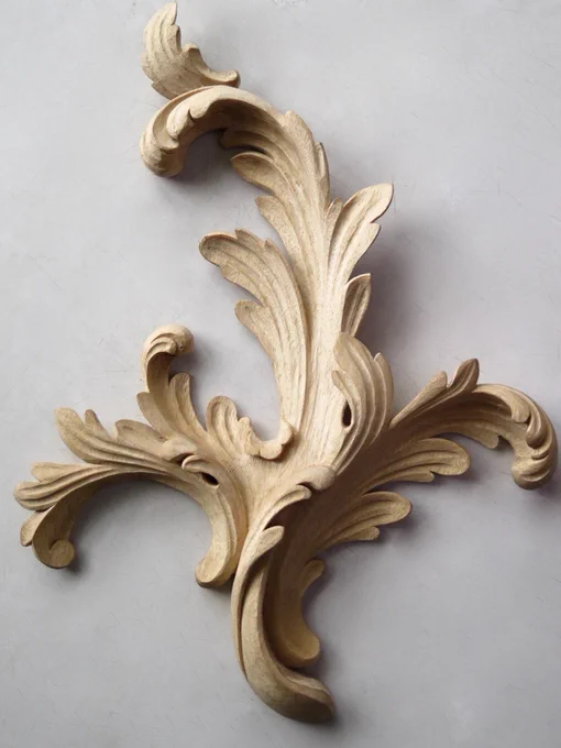 Hand Carved acanthus leaf