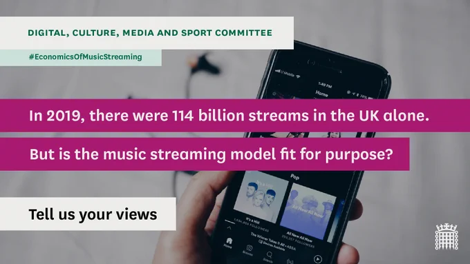 In 2019, there were 114 billion music streams in the UK alone. But is the music streaming model fit for purpose? Tell us your views.