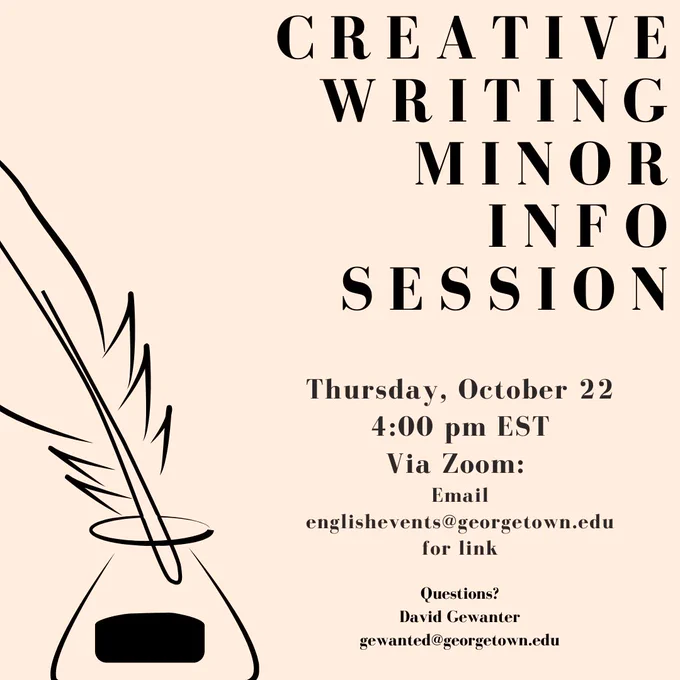 CW Minor Info Session graphic with same info written as in tweet text.