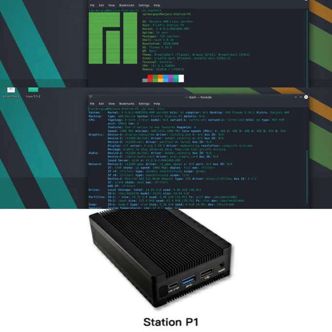 Firefly Station P1 Manjaro Arm Linux