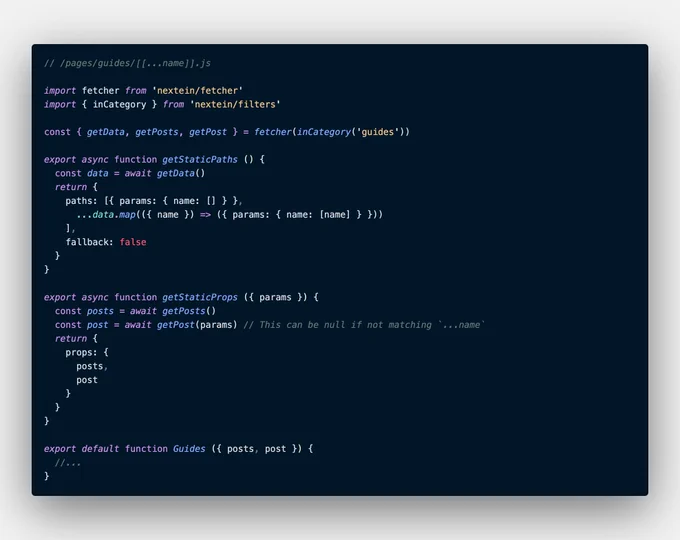 Code example on polacode for nextein/fetcher